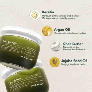 Lab On Hair, Keratin, Argan Oil, Shea Butter, Jojoba Seed Oil