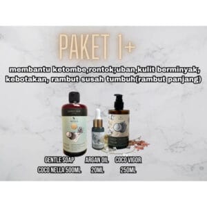 MIELS Paket Rambut Panjang | Coconella, Argan Oil, Coco Vigor
