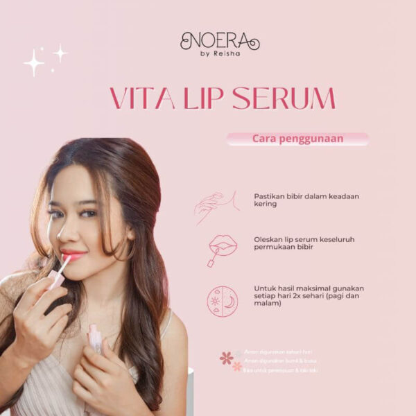 Cara Penggunaan Noera Vita Lip Serum