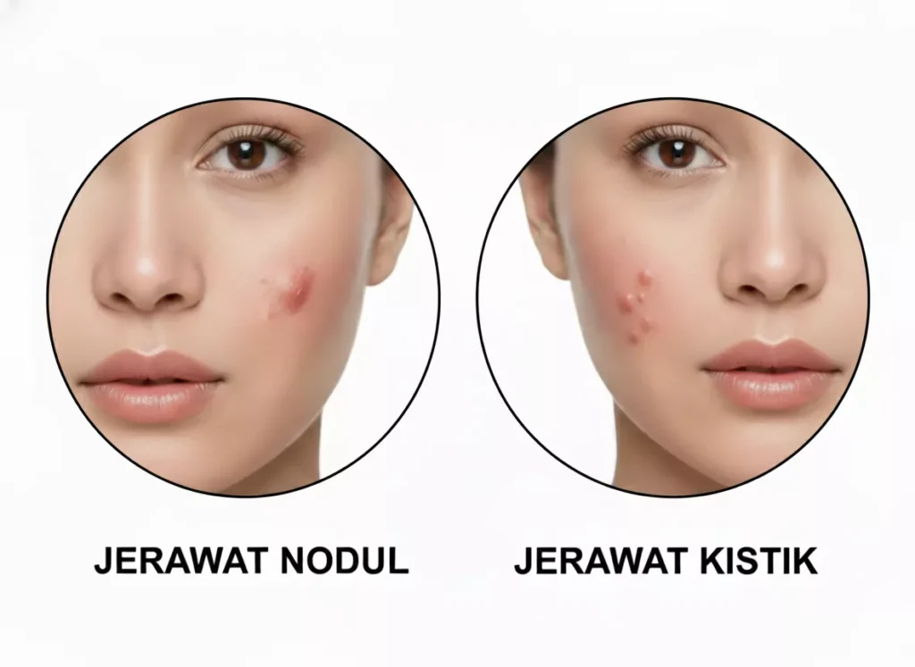 gambar jerawat nodul dan jerawat kistik homey button
