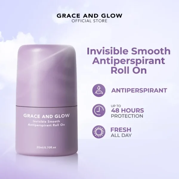 Grace and Glow Invisible Smooth Antiperspirant Roll On - Fresh All Day