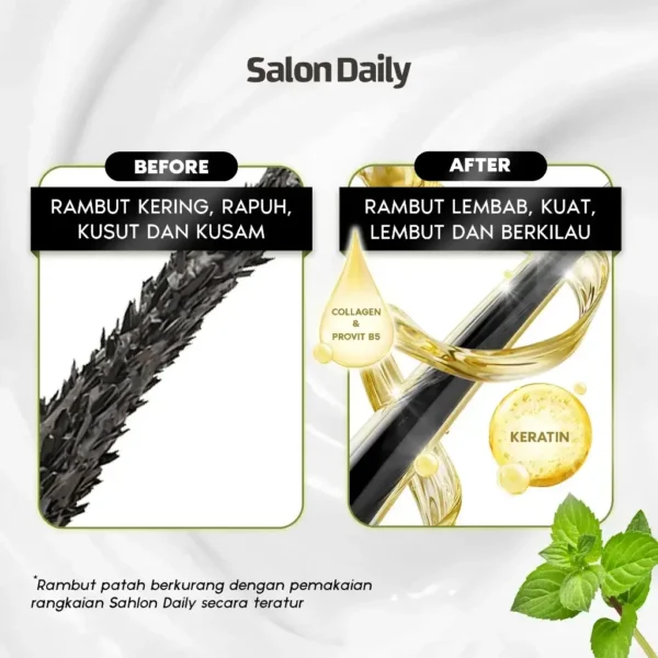 Makarizo Professional Salon Daily Professional Shampoo - Before After