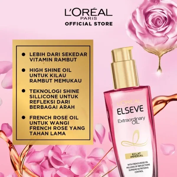 L'Oreal Paris Elseve Extraordinary Oil Pink Hair Serum - Image 3