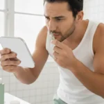 seorang pria sedang ekstraksi komedo di rumah (Image Concept by Homey Button)