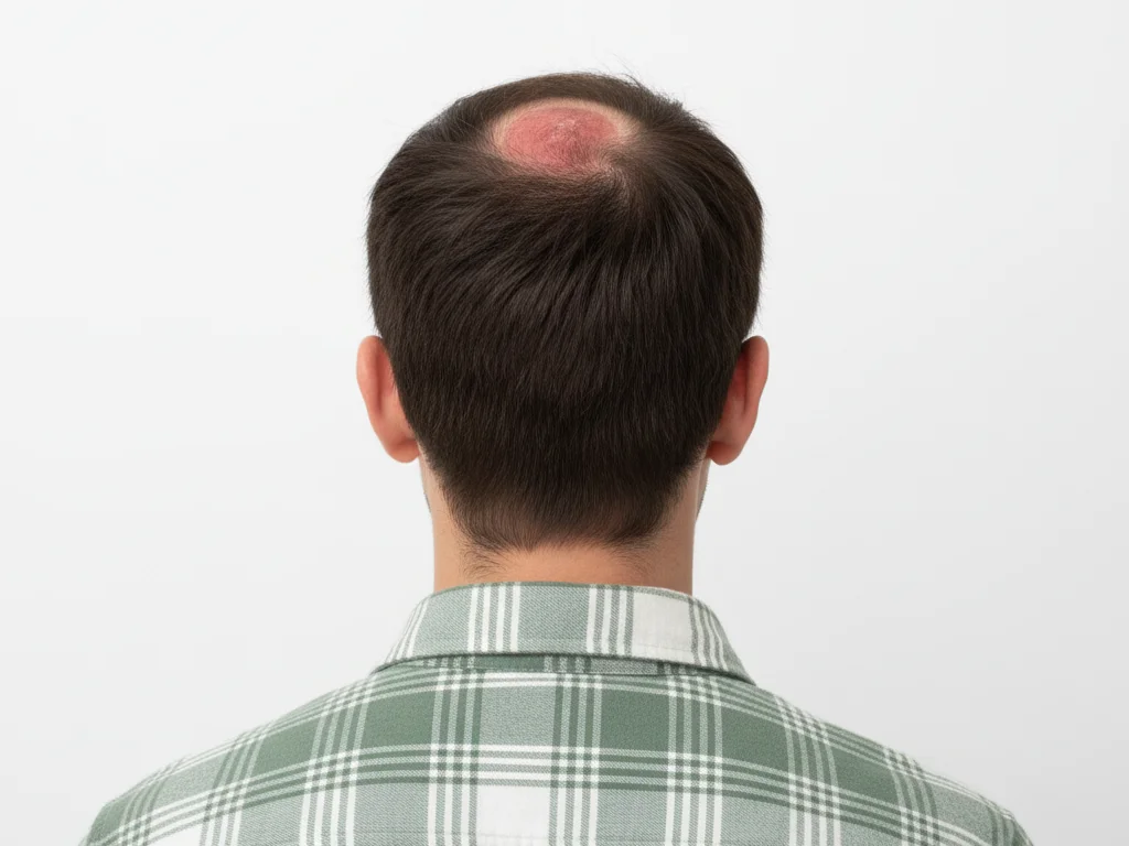 seorang pria dengan infeksi jamur di kepala, butuh shampo anti jamur (Image Concept by Homey Button) seorang pria dengan infeksi jamur di kepala, butuh shampo anti jamur (Image Concept by Homey Button)