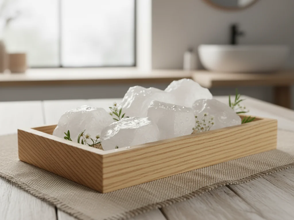 beberapa tawas batu di nampan kayu, ampuh menghilangkan bau badan (Image Concept by Homey Button) beberapa tawas batu di nampan kayu, ampuh menghilangkan bau badan (Image Concept by Homey Button)